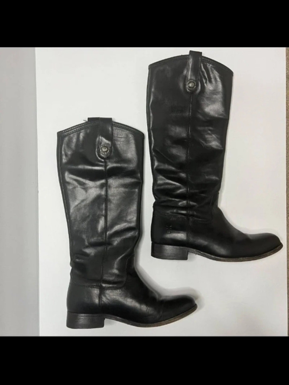 Classic Black Leather Knee-High Women's Boots